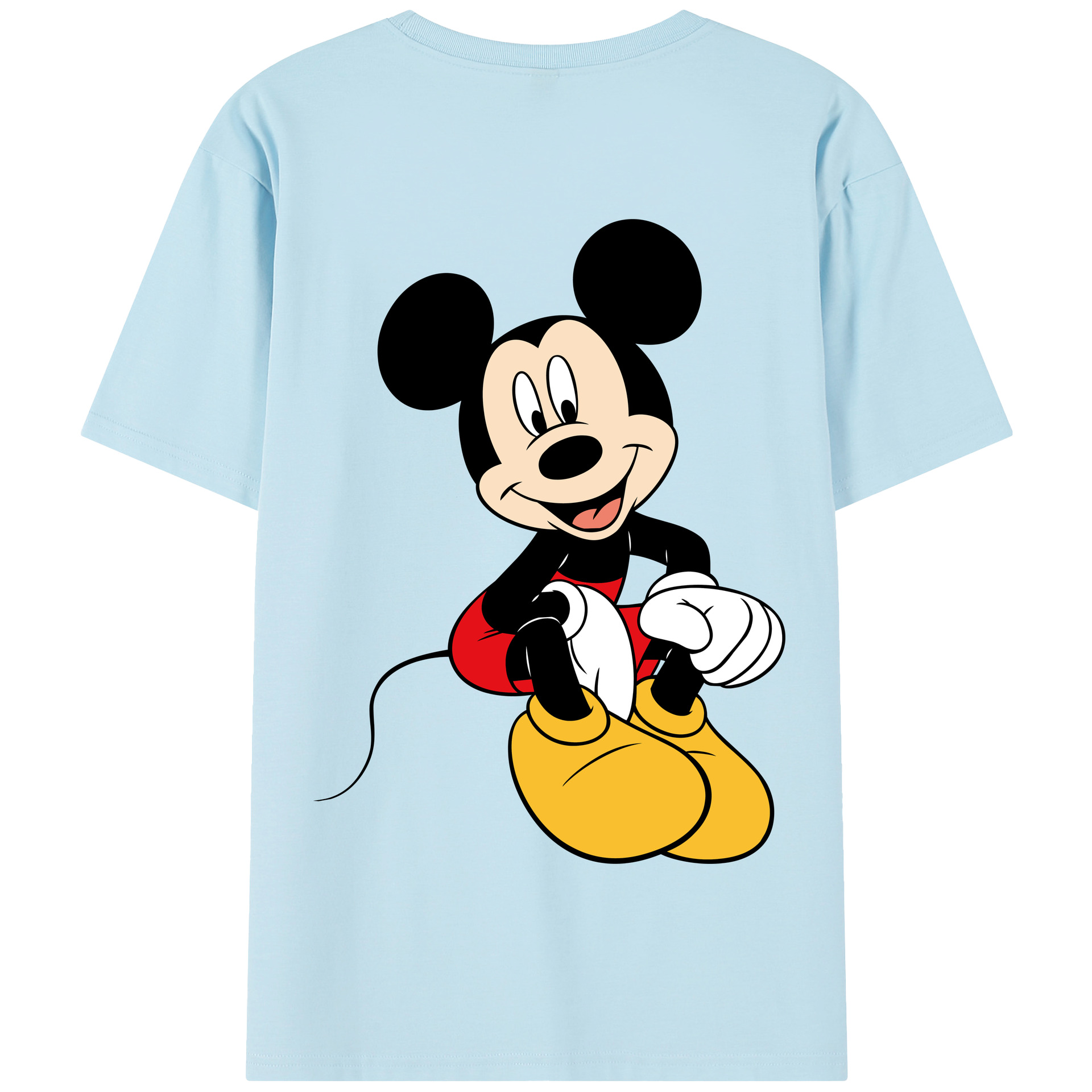 （画像用） ミッキーマウス Mickey Mouse 綿100％半袖Tシャツ（背面プリント）